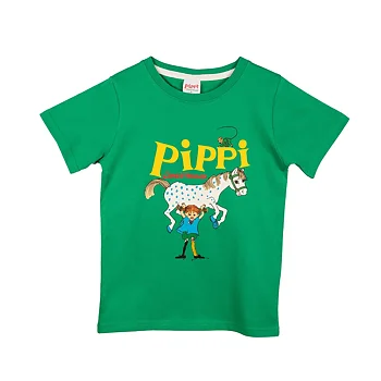 Pippi Longstocking Classic T-shirt - Green 122/128
