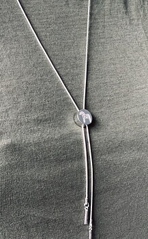 Nordic Crystal Halsband 80 cm - Dalahäst, silver