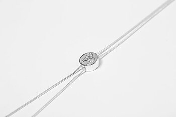 Nordic Crystal Necklace 80 cm - Dalahorse, silver