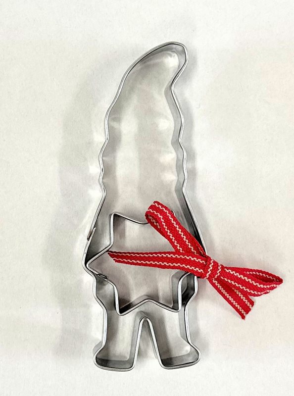 Set Cookie Cutter - Tomte/Christmas Gnome & Star, with ribbon