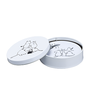 Moomin coasters in jar 4-pack - Moomin 80
