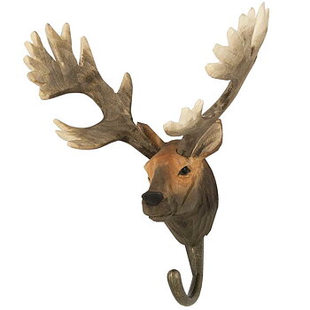 Hand-carved hook Red Deer