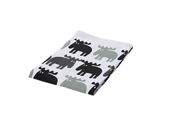 Kitchen towel Moose, black