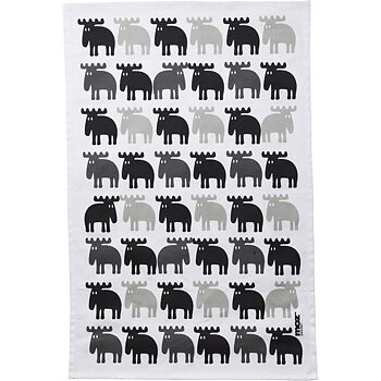 Kitchen towel Moose, black