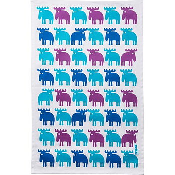 Kitchen towel Moose, blue