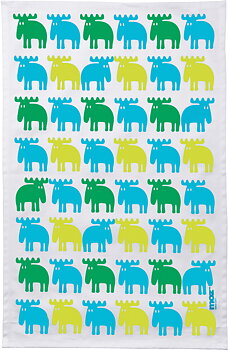 Kitchen towel Moose, green