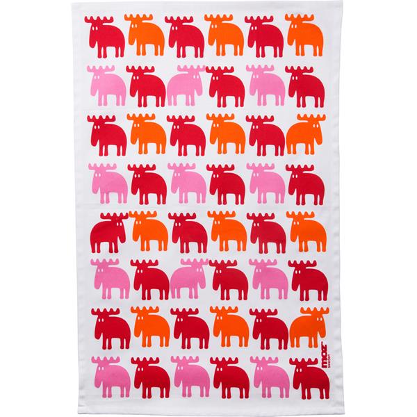 Kitchen towel Moose, red - 2