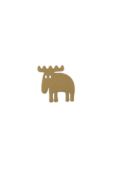 Magnet Moose, gold