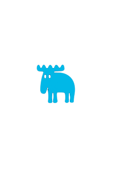 Magnet Moose, turquoise 