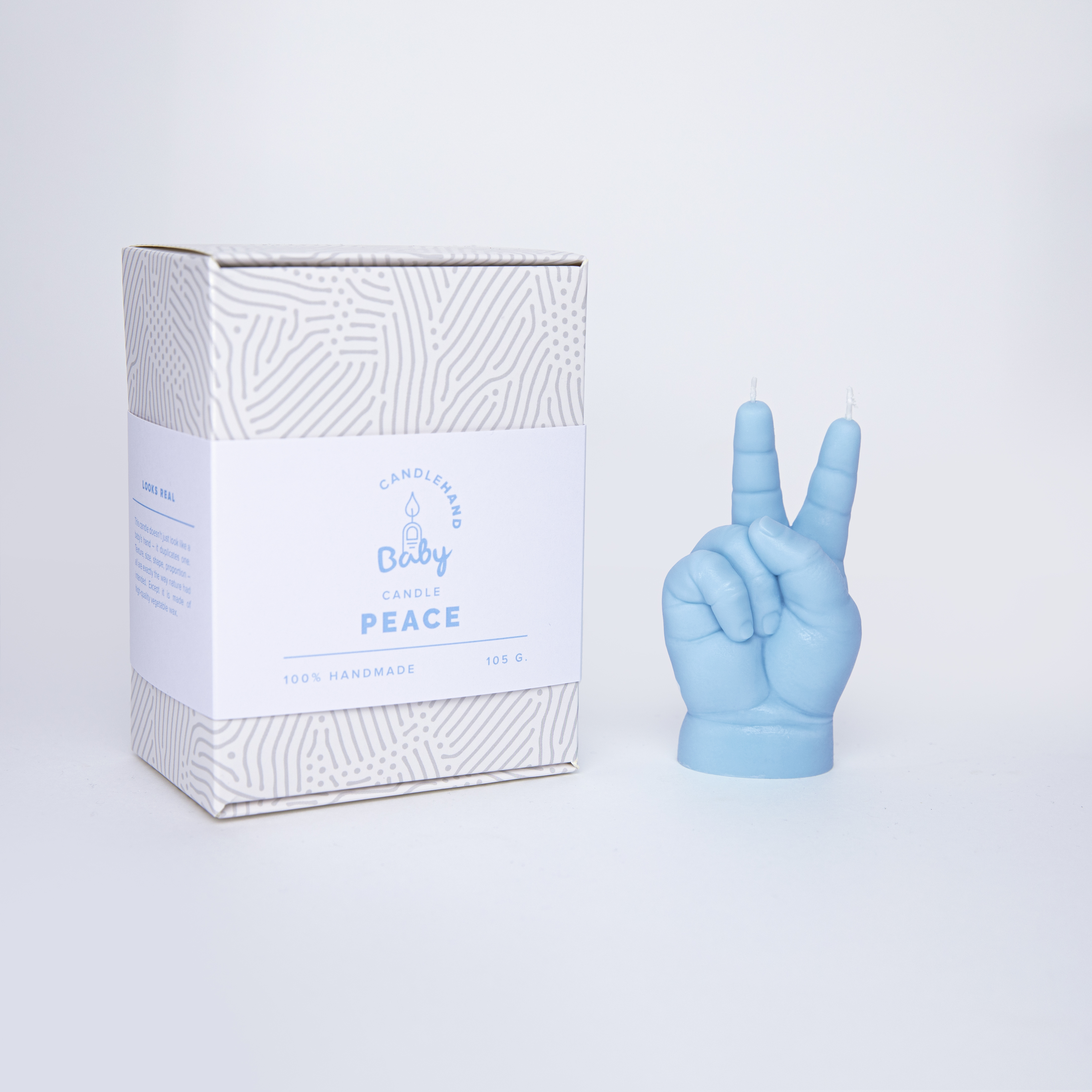 Ljus Babyhand - Peace, ljusblå - 3