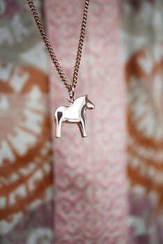 Classic Halsband 42 cm - Dalahäst, rosé 