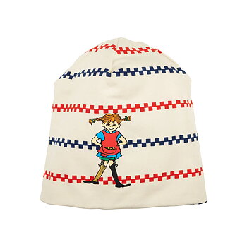 Pippi Longstocking Square/Stripe Beanie Putty 46/48