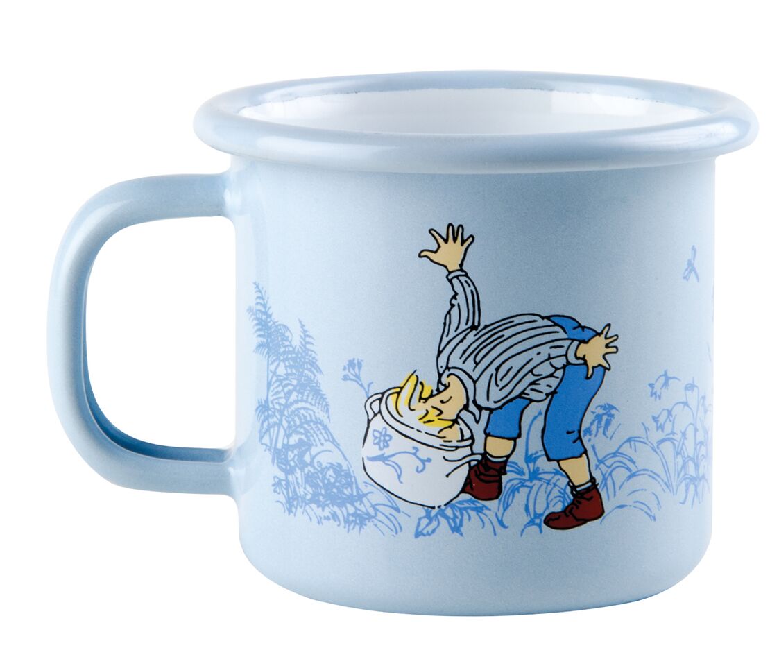 Enamel mug 1,5 dl - Emil, blue - 2