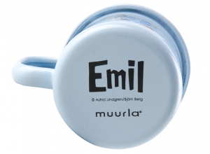 Enamel mug 1,5 dl - Emil, blue - 3
