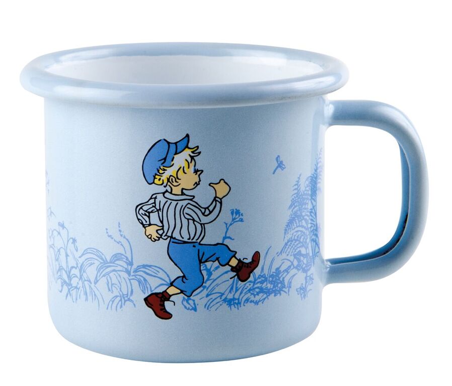 Enamel mug 1,5 dl - Emil, blue