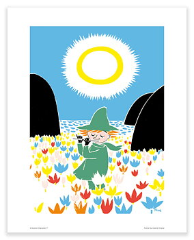 Mumin poster 50x70 cm - Snusmumriken spelar flöjt 