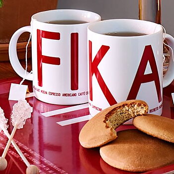 Fika mugg, röd