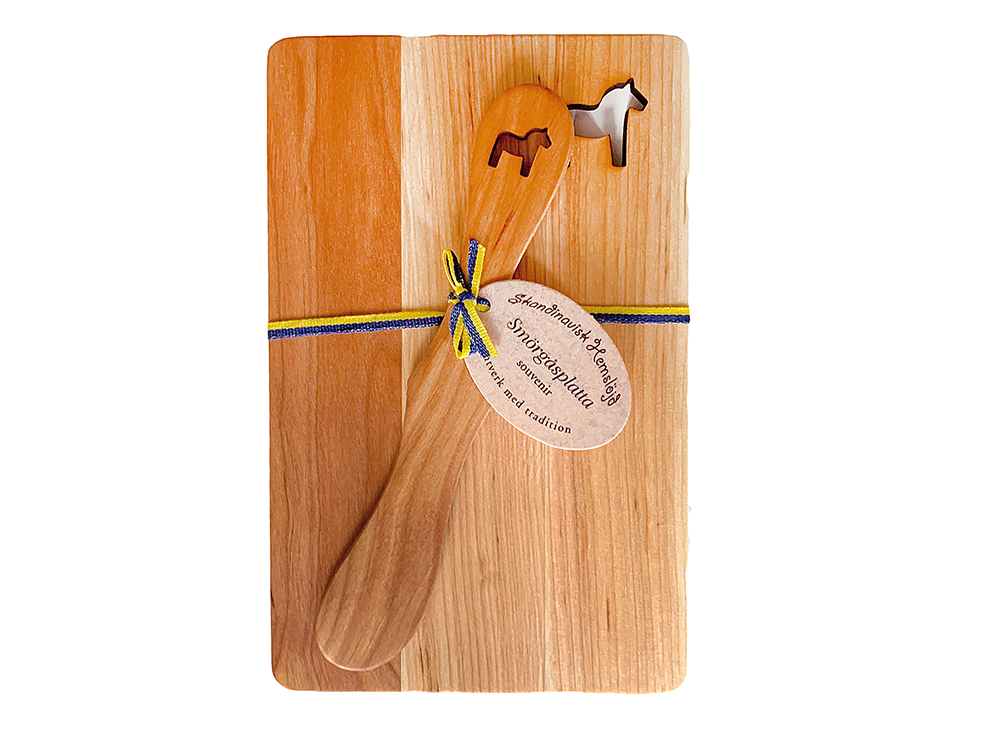 Sandwich plate & butterknife of alder - Horse
