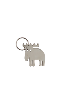 Nyckelring Älg, silver
