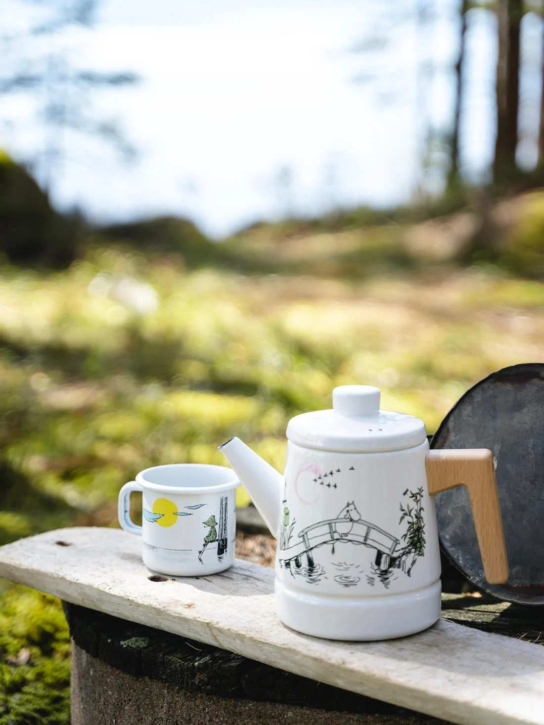 Moomin Enamel Coffee Pot Missing You 1,6 L - 3
