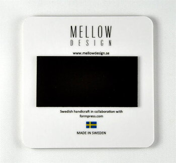 Magnet Dalahäst, vit/rött tryck