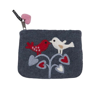 Love Birds, börs i handfiltad ull, Klippan