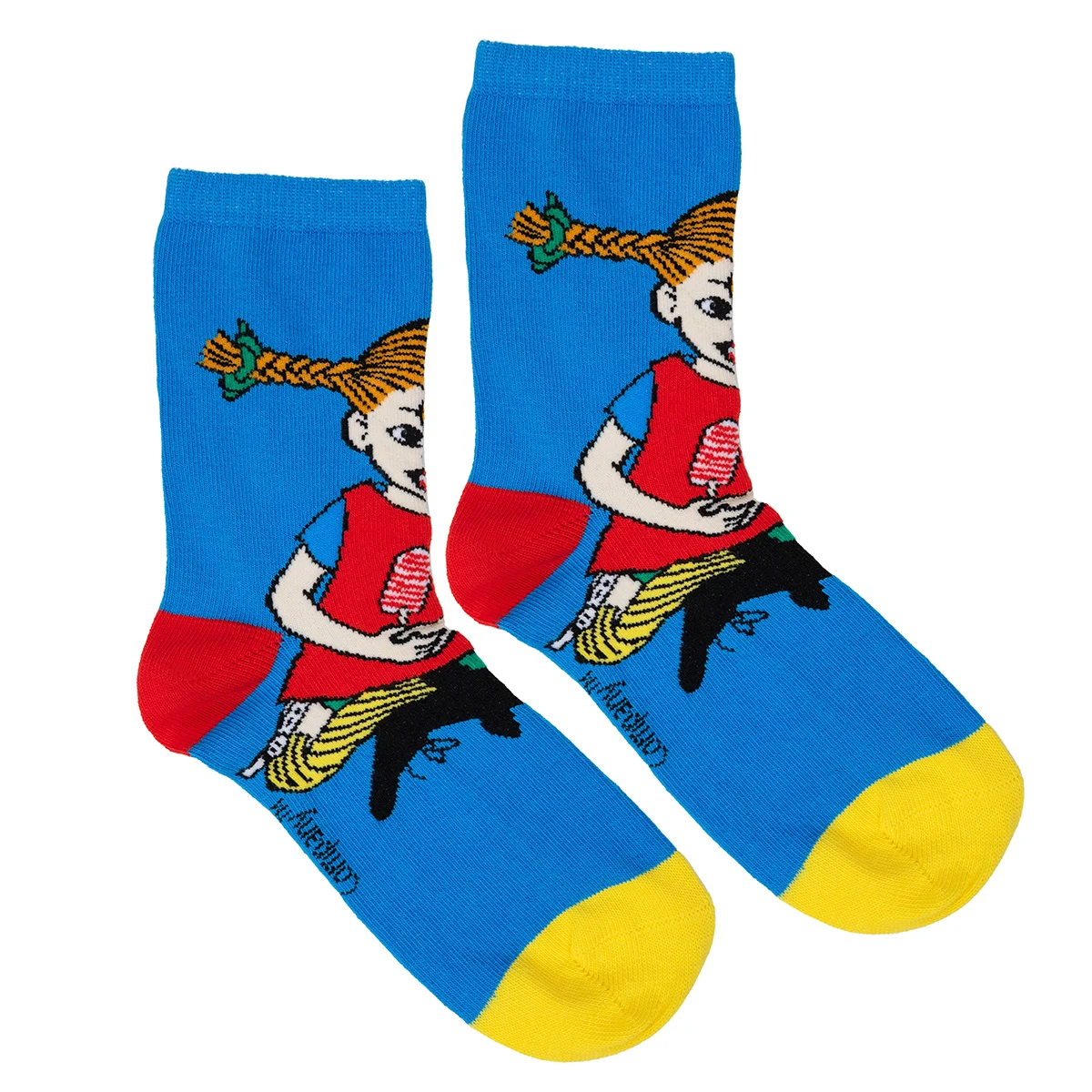 Pippi  Socks 2-pack, Blue/Red size 27/30 - 3