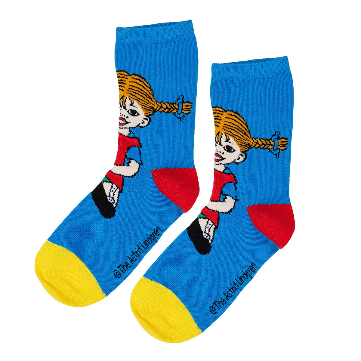 Pippi strumpor 2-pack, blå/röda 23/26 - 2