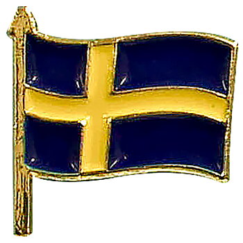 Pin - Vajande Sverige flagga