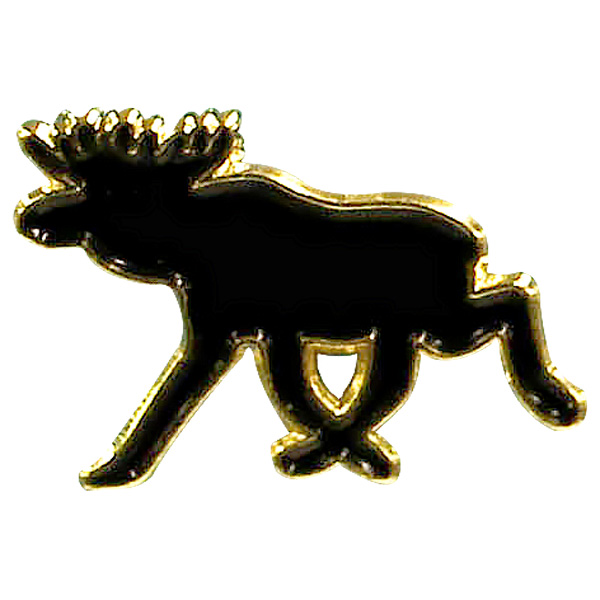 Pin - Älgsiluett, svart