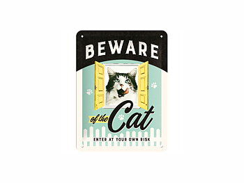 Skylt - Beware of the cat
