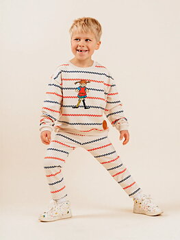 Pippi Longstocking Shirt Square/Stripe Putty size 128