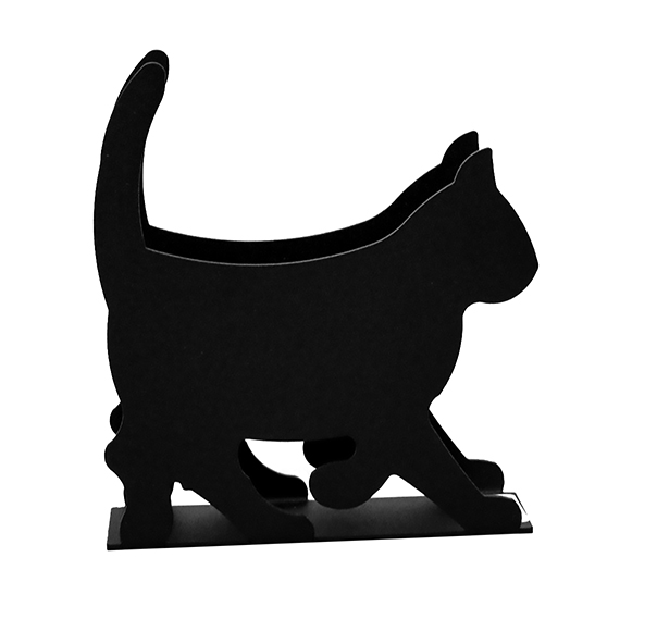 Servetthållare - katt, svart