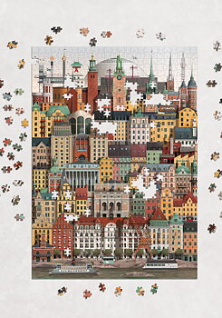 Jigsaw puzzle Stockholm 1000 pieces - Martin Schwartz