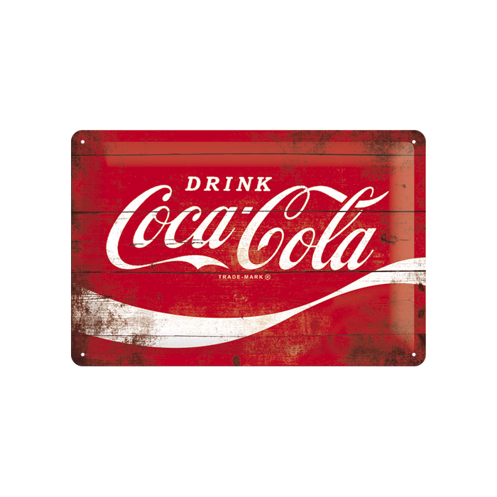 Skylt - Coca-Cola Logo Röd