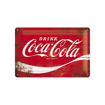 Skylt - Coca-Cola Logo Röd