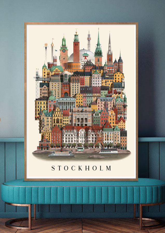 Poster Stockholm 50x70 cm - Martin Schwartz - 3