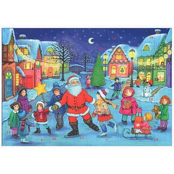 Advent Calendar A4 Skating with Father Christmas
