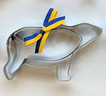 Set pepparkaksmått i rostfritt stål - Isbjörn / Fisk, med band