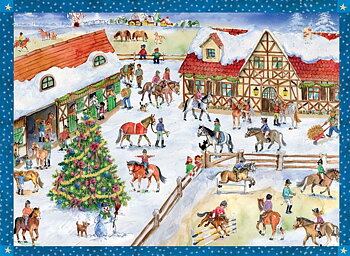 German Advent Calendar A3 Riding School