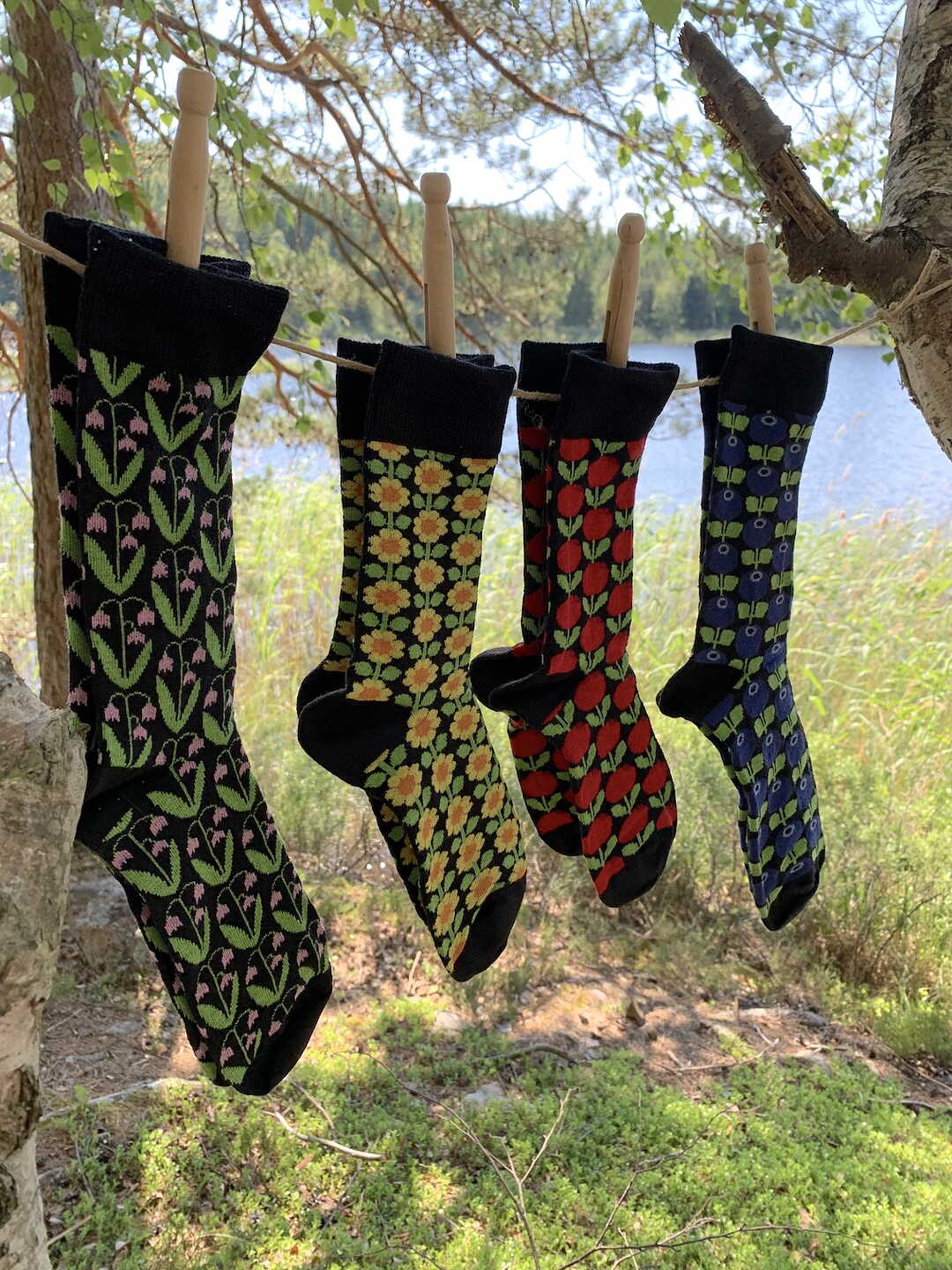 Wool socks Blueberry, Black 40-44 - 2