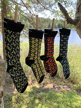 Ullstrumpor Blåbär, svart 40-44
