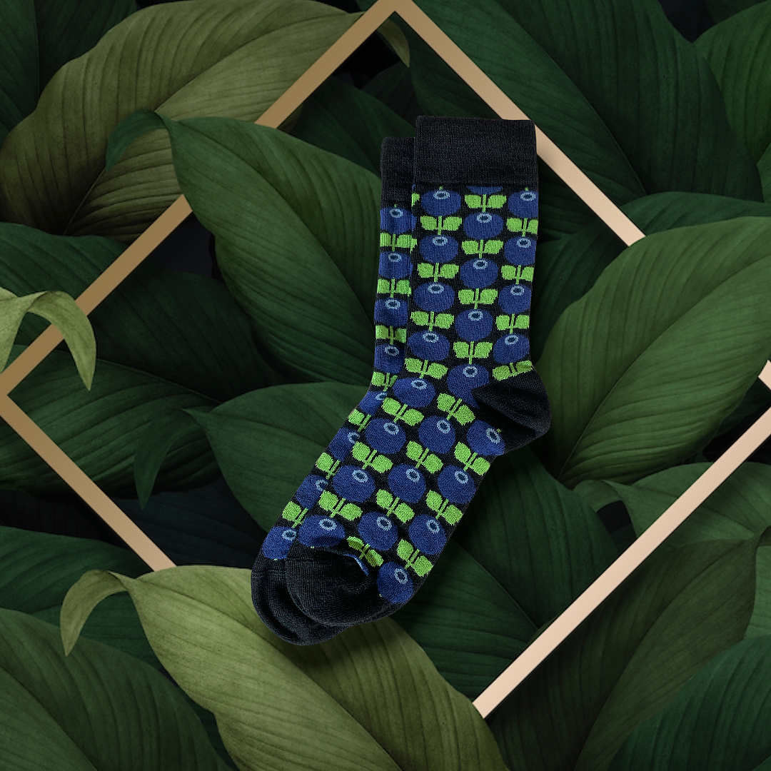 Wool socks Blueberry, Black 40-44 - 7