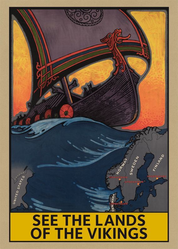 Reseaffisch See the lands of the Vikings, A4