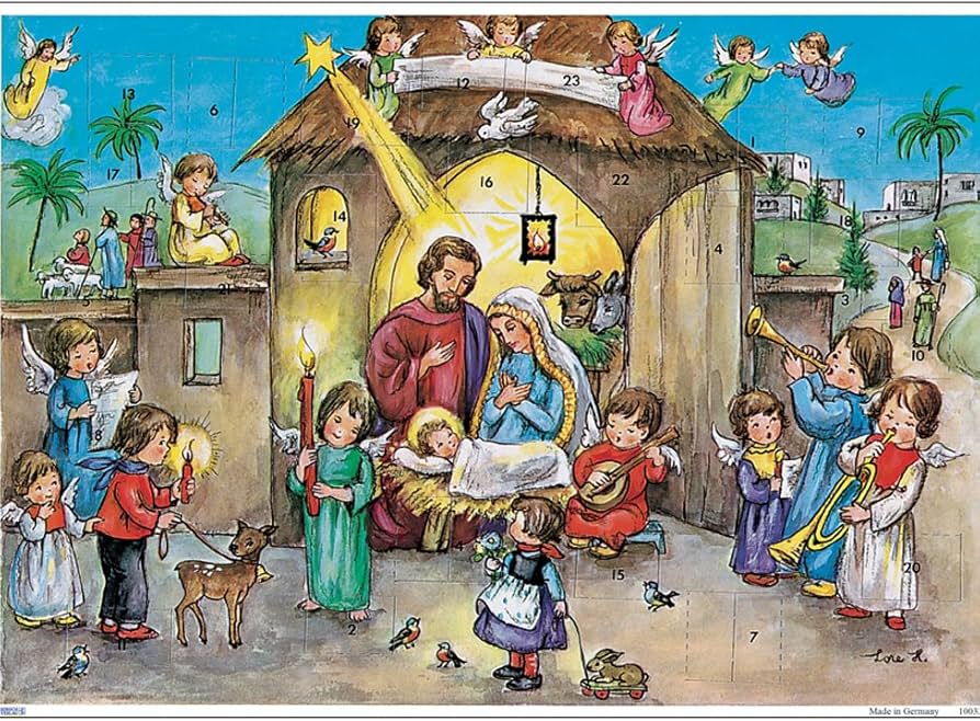 Adventskalender A4 - Julkrubba, Barn