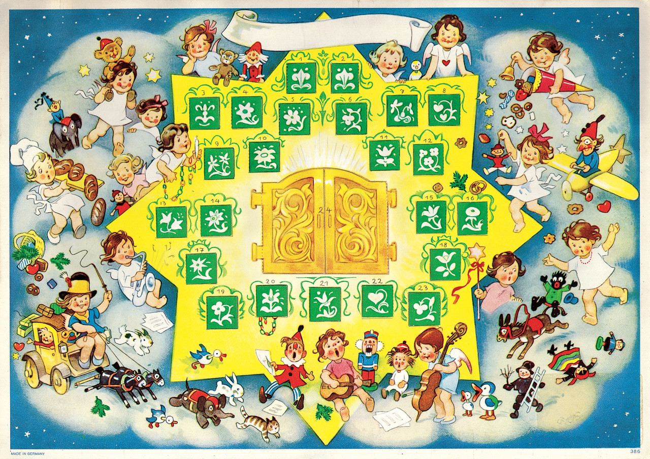 Adventskalender A4 - Stjärna och Änglar