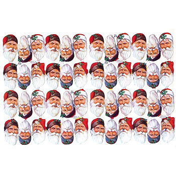 Gammaldags bokmärken - Jultomte med mistel, små