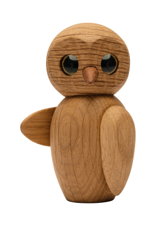 Wise Owl Wooden Decoration 7 cm Oak - 2