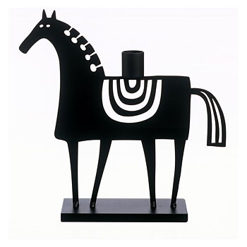 Bengt & Lotta - mild steel candle holder - Swedish horse