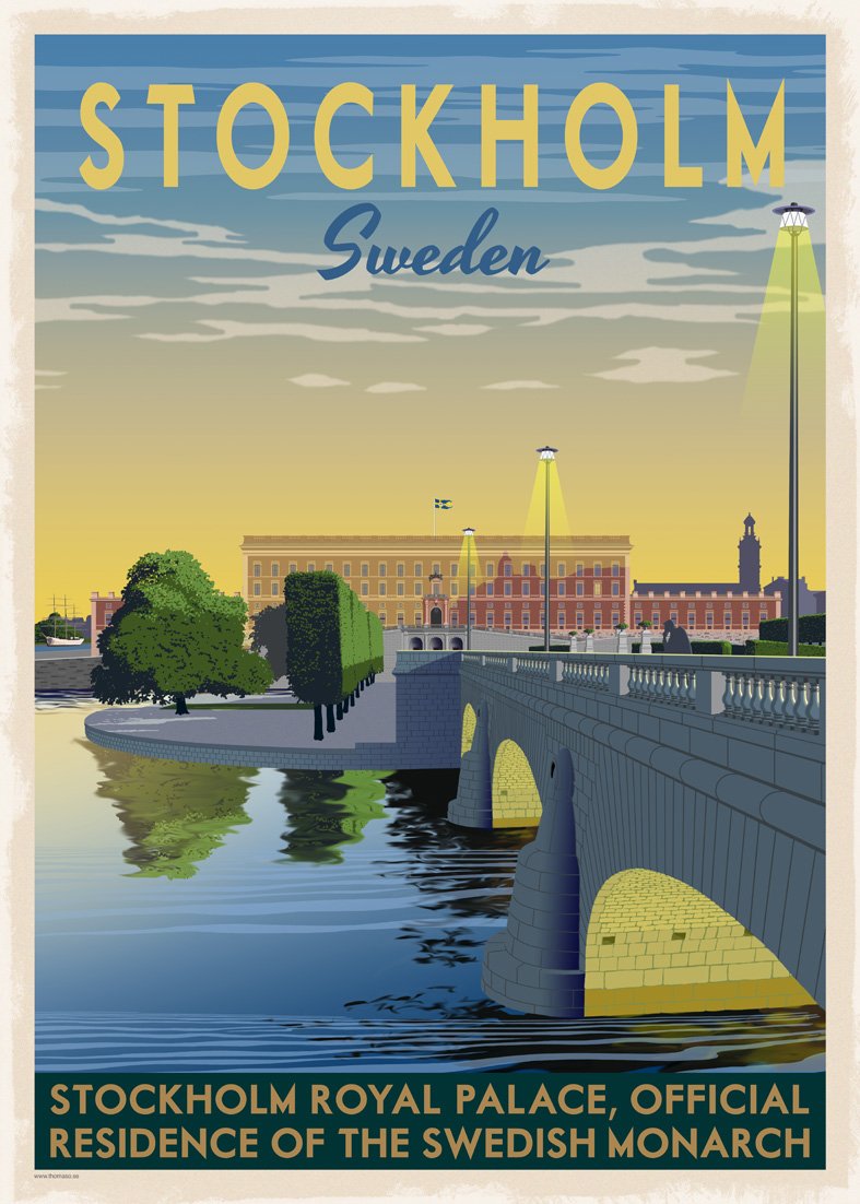 Poster Stockholms Slott A4 - ThomasO